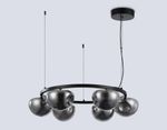 Светильник светодиодный подвесной LH12003/6 BK/GD/SM черный/золото/дымчатый 36W 3000K D760*175