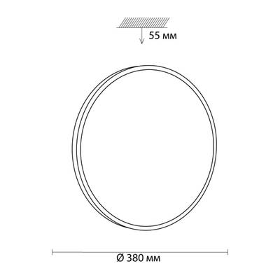3012/DL TAN SN 158 Светильник пластик/черный LED 48Вт 3000-6500K D380 IP43 пульт ДУ/ LampSmart SMALLI