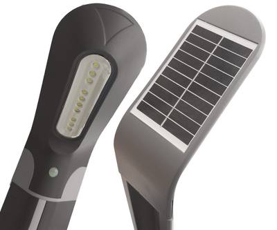 09200-F,16(10) Светильник уличный Линден серый с солнечной батареей w10*24 h80 Led 10W (3000-6000K) Декоративная подсветка розовая.