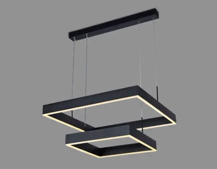 Светильник светодиодный подвесной с пультом FA6633/2 BK черный 108W 600*600*720 (ПДУ РАДИО 2.4G)