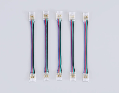 Соединитель гибкий двухсторонний COB RGB 12/24V для лент 10mm GS7921 (4 конт.) (5шт. в комплекте)