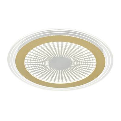 7738/80L MITRA LED SN Светильник металл/акрил/белый/золотой/прозрачный LED 80Вт 3000-6000К D480 IP20 пульт ДУ PROMISE