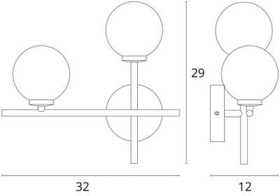 Бра Arte Lamp BOLLA-PICCOLO A3988AP-2AB, 2хG9