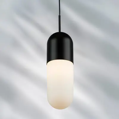 690117 Люстра RAMO 1х40W E27 ЧЕРНЫЙ МАТОВЫЙ/БЕЛЫЙ Lightstar