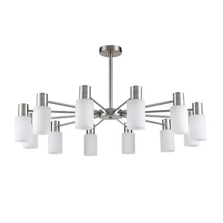 8099/12C COMFI LN25 никель/белый металл/стекло Люстра потолочная Е14 12*40W 220V MAVE