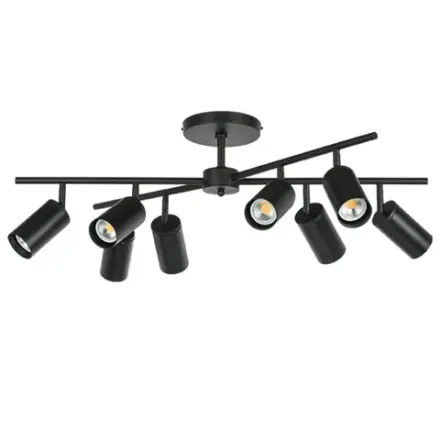 LR728378 Люстра RULLO 8х50W GU10 ЧЕРНЫЙ (571728+214437-8)