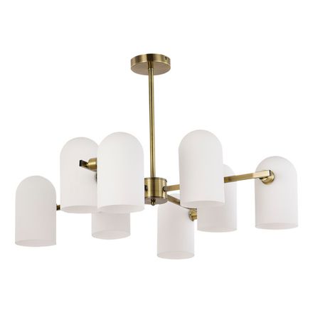 SLE1047-302-08 Люстра потолочная Бронза/Молочно-белый E14 8*40W