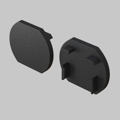 Заглушка для круглого шинопровода, 2 шт. Basity, черный, TRA172EC-R-11B. TM Maytoni