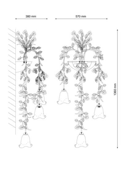Люстра Lucia Tucci Fiori di rose 113.3.2