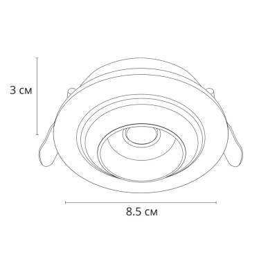 Точечный встраиваемый светильник Arte Lamp UVA A3318PL-1WH, 1хLED