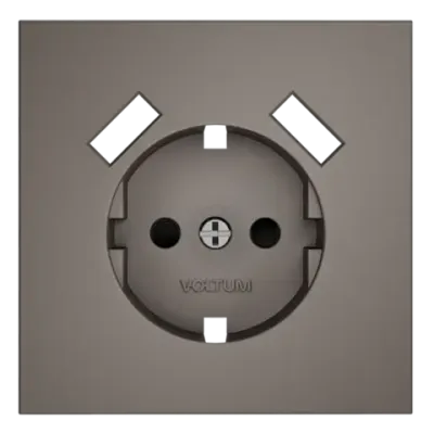 VLS000914 Накладка для розетки с заземлением и защитными шторками, с USB A+A, S70 (капучино). (ТМ Maytoni)