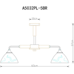 Потолочная люстра Arte Lamp MATTHEW A5032PL-5BR, 5хE27