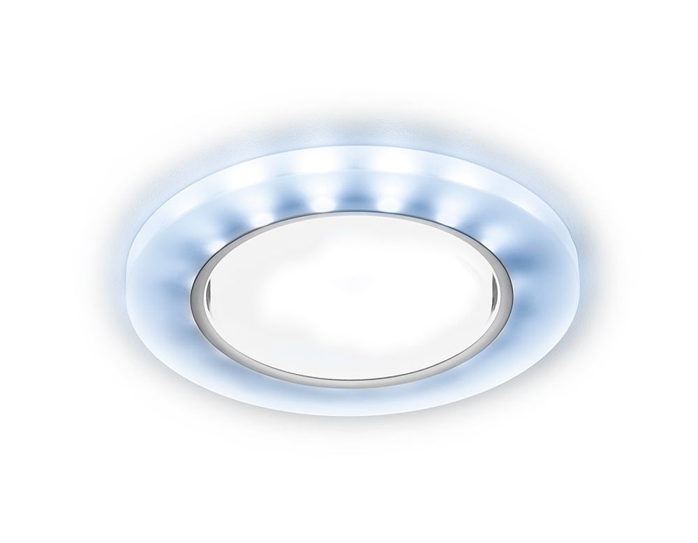 Встраиваемый точечный светильник со светодиодной лентой G214 CL/CH/CLD хром/прозрачный GX53+3W(LED COLD)