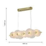 Подвесная люстра Arctium 4605-5P, 10*LED*2W, 1600LM, 3000K. ТМ F-Promo