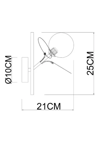 Бра Arte Lamp PEACOCK A1369AP-1MD, 1хG9