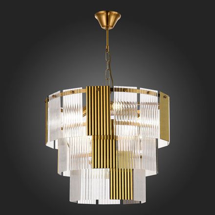 SLE1123-303-07 Люстра подвесная Латунь/Золотистый, Прозрачный E14 7*40W