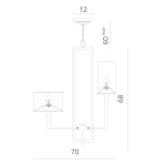 Подвесная люстра Divinare PORTA 5933/01 LM-8, 8хE14