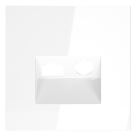 VLS002701 Накладка для розетки TV+RJ45 кат. 6, S70 (белый глянцевый). (ТМ Maytoni)