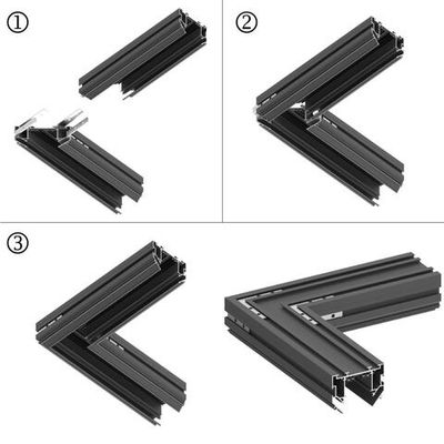 135305 PORT NT25 204 черный Шинопровод длядля монтажа в натяжной потолок 3м, в комплекте соединительная планка 4шт 90-240V IP20 VECTOR