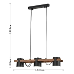 Подвесная люстра Scandy 3004-3P, 3*E27LED*7W. ТМ F-Promo