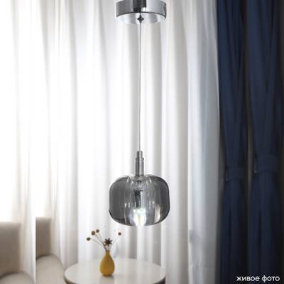 Светильник подвесной Crystal Lux BOX SP1 CHROME/SMOKE 1271/201