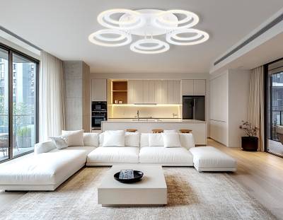 Светильник светодиодный потолочный FA8944/5+5 WH белый 132W 3000-6000K D735*115 (ПДУ ИК)