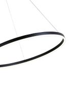 08228,19A(4000K) Подвес Тор черный d100 h150 Led 56W (4000K) 2 типа крепления, диммируемый, с пультом ДУ