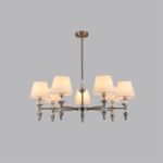 8274/7 CLASSI никель/белый/серый, металл/керамика/ткань Люстра Е14 7*40W 220V VERMONT