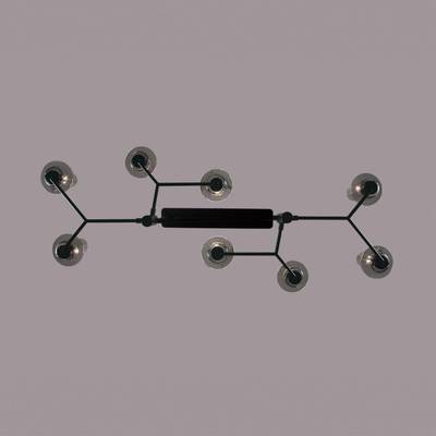 6555/8C CLASSI LN25 черный/дымчатый/металл/стекло Люстра потолочная E14 8*40W 220V MADONNA