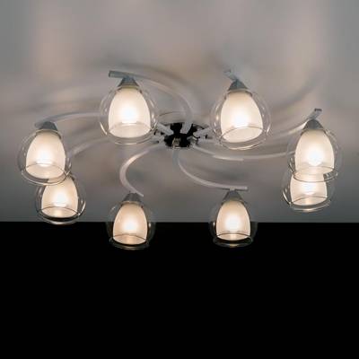 Citilux Кристи CL152180 Люстра потолочная Белая Хром