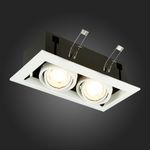 ST250.558.02 Св-к встр. Черный, Белый GU10 2*50W  IP20 L245xW126xH70 220V Без ламп