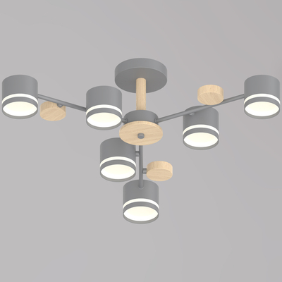68730-0.3-06 GX53 GREY+WOOD светильник потолочный Reluce, GX53х6