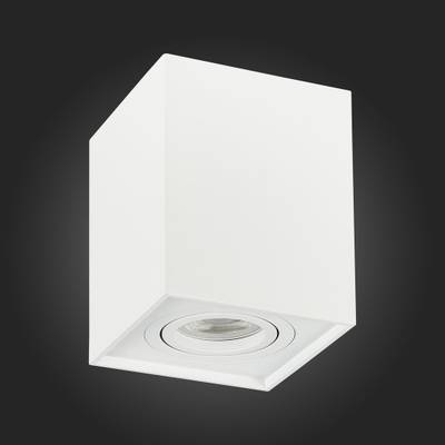 ST109.507.01 Светильник потолочный Мат. белый GU10 1*50W  L100xW100xH123 220V Без ламп