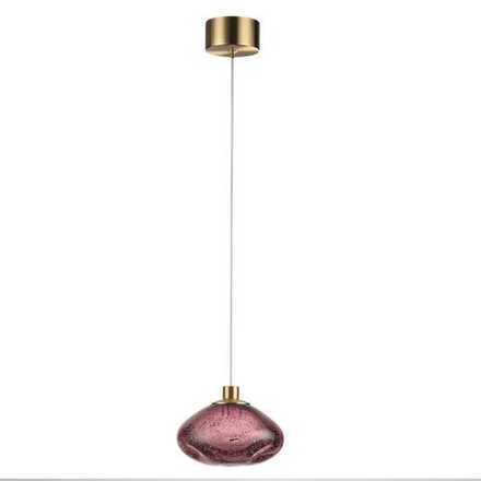 7043/4L L-VISION ODL25 249 Подвесной светильник бордовый/бронз/металл/стекло IP20 LED 4W 3000K 220V MELA
