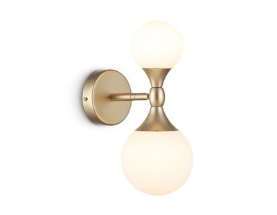 Светильник настенный LH51053/2 GD/FR золото/белый матовый G9*2 max 28W 120*195*300