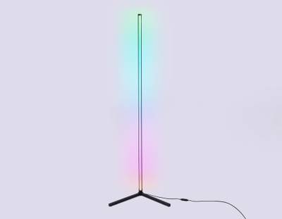 Светильник светодиодный напольный RGB с пультом FL8027 BK черный LED 20W RGB D32*1650 (ПДУ РАДИО 2.4G)