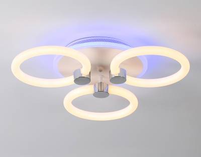 Светильник светодиодный потолочный FA3838/3 WH белый 42W 3000K-6400K+RGB D458*80 (ПДУ РАДИО 2.4G)