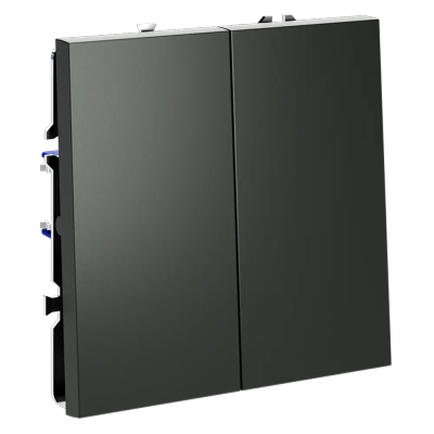 VLS020106 Выключатель встраиваемый VOLTUM S70 двухклавишный 10А, (титан). (ТМ Maytoni)
