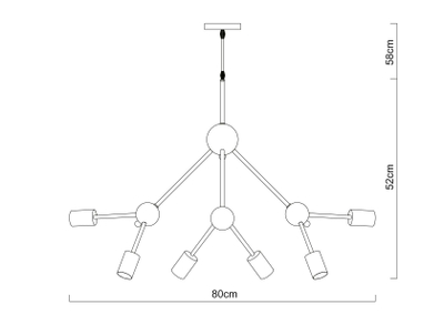 Подвесная люстра Arte Lamp MATRIX A3064SP-12WH, 12хE27