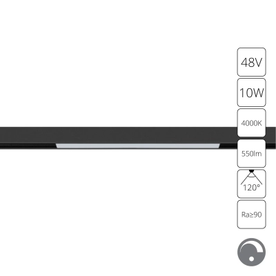 Магнитный трековый светильник Arte Lamp LINEA 0.1-10V A4682PL-1BK, 1хLED