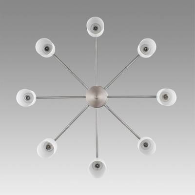 8099/8C COMFI LN25 75 никель/белый металл/стекло Люстра потолочная Е14 8*40W 220V MAVE