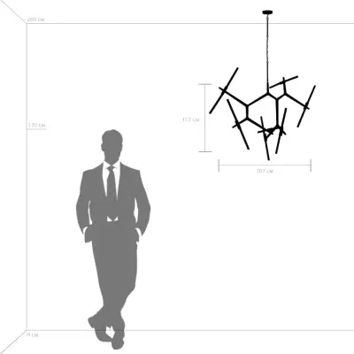 742147 Люстра STRUTTURA 14х6W (led) G9 ЧЕРНЫЙ МАТОВЫЙ Lightstar