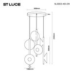 SL3003.403.09 Светильник подвесной ST-Luce Черный/Оранжевый, Черный LED 9*2W 3000K