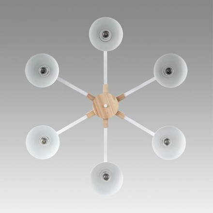 8095/6C MODERNI LN26 340 белый/белый металл, дерево/металл Люстра потолочная Е27 6*60W 220V COLANGE