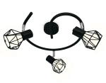 Настенно-потолочный спот в стиле лофт TR8624/3 BK/CH черный/хром E27*3 max 40W D330*175