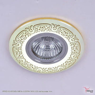 09502-9.0-001MN MR16+LED3W WH/GD светильник точечный Reluce, GU5.3х1