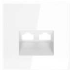 VLS001401 Накладка для розетки компьютерной двойной RJ45+RJ45 кат.6, S70 (белый глянцевый). (ТМ Maytoni)