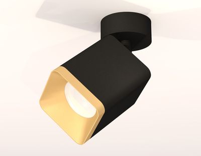 Комплект накладного поворотного светильника XM7813004 SBK/SGD черный песок/золото песок MR16 GU5.3 (A2210, C7813, N7704)