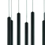 L8T747337 Люстра TUBO LED 40W 2400LM 25G ЧЕРНЫЙ 3000K (574737+747337 (8шт)