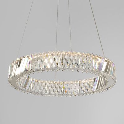 Светодиодная хрустальная люстра 101004 LED никель хрусталь Strotskis